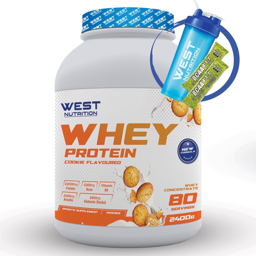 West NutritionWhey Protein Tozu 2400 gr 80 Servis Kurabiye Aromalı